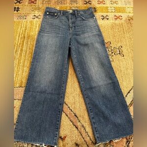 Madewell Women’s Size 29 Slim Wide Leg Crop with Raw Hem